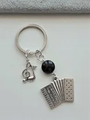 Breloki - Brelok Muzyczny Akordeon Nuta Agat Muzyka Prezent - miniaturka - grafika 1