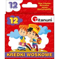 Przybory szkolne - Titanum Kredki woskowe 12 kolorów - miniaturka - grafika 1