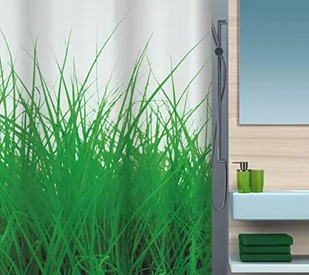 Spirella spirella 10.16404 zasłona prysznicowa tekstylna 180 x 200 cm, Grass Green - Zasłony prysznicowe - miniaturka - grafika 1