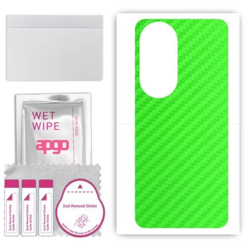 folia naklejka skórka strukturalna na TYŁ do Oukitel C38 - Carbon Zielony - apgo SKINS