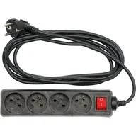 Przedłużacze i rozgałęźniki - Vorel Przedłużacz elektryczny z uziemieniem 4 gniazda 5 m - miniaturka - grafika 1