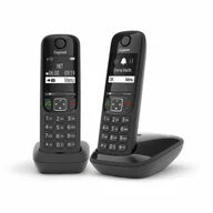 Telefony stacjonarne - Telefon Bezprzewodowy Gigaset AS690 Duo Czarny (Odnowione B) - miniaturka - grafika 1