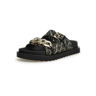 Damskie Klapki GUESS FATEMA FL6FATFAL03-BLKPL – Czarny - Klapki i japonki damskie - miniaturka - grafika 1