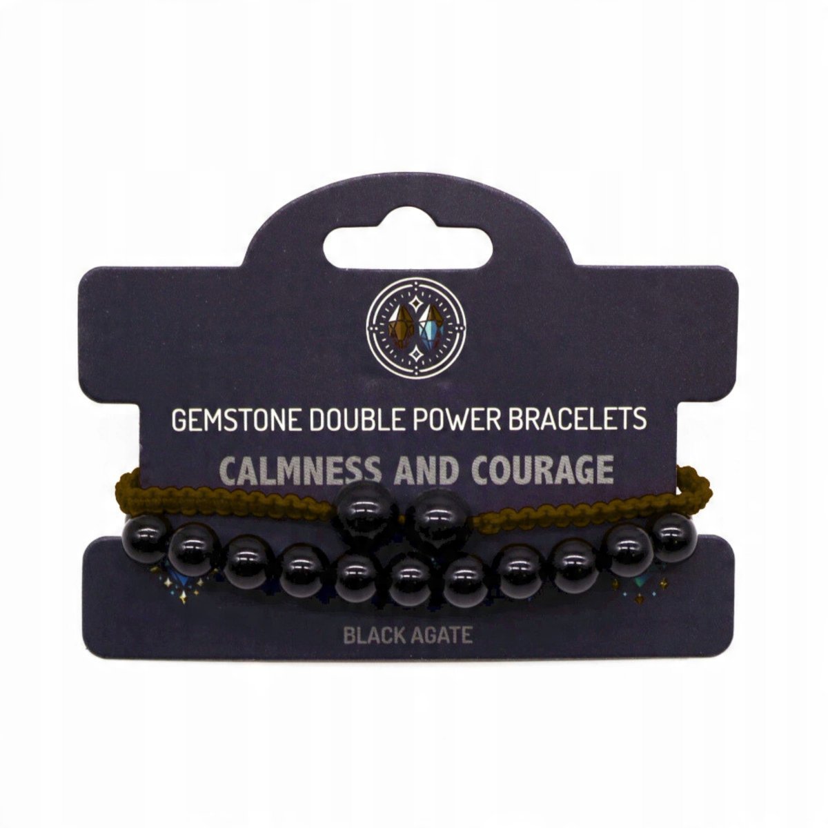 Męska Bransoletka z Czarnego Agatu – Brązowy Sznurek: Uziemienie i Siła