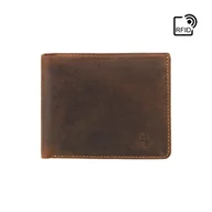 Portfele - Cienki Brązowy Portfel Męski Visconti VSL-33 RFID - miniaturka - grafika 1