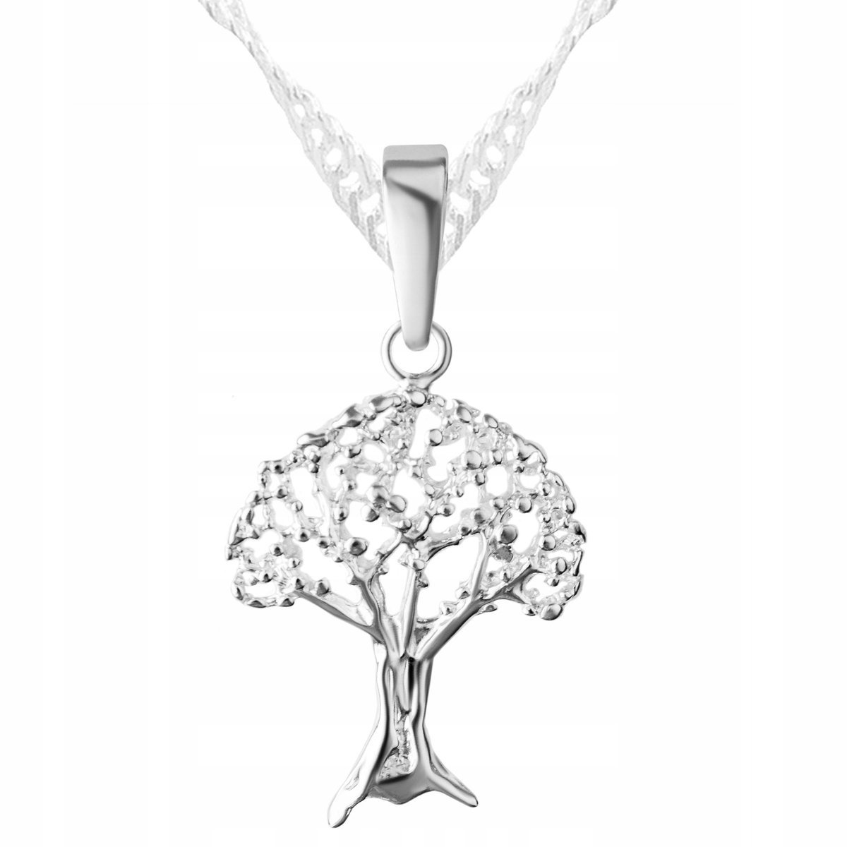 Naszyjnik Srebrny Drzewo Życia Drzewko Natura Gałęzie SREBRO 925