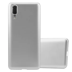 Pokrowiec Do Huawei P20 w METALLIC SREBRNY Etui TPU Silikon Obudowa Ochronny Case Cover Cadorabo - Etui i futerały do telefonów - miniaturka - grafika 1