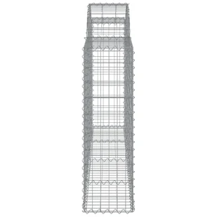 vidaXL Kosze gabionowe, 6 szt, 200x30x100/120 cm, galwanizowane żelazo - Ogrodzenia - miniaturka - grafika 6