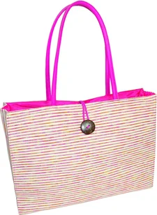 Torba plażowa, shopper różowa Semi Line - Torby sportowe - miniaturka - grafika 1