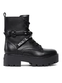 Botki damskie - Guess Trapery FL8VDA ELE10 Czarny - miniaturka - grafika 1