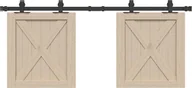 Zabawki kreatywne - vidaXL System do drzwi przesuwnych do mebli, 122 cm, stal węglowa - miniaturka - grafika 1