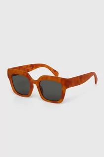 Okulary przeciwsłoneczne - Vans okulary przeciwsłoneczne męskie kolor brązowy - grafika 1