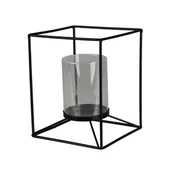 Świeczniki - Latarenka na świeczkę Fener wys. 16 cm czarna - miniaturka - grafika 1