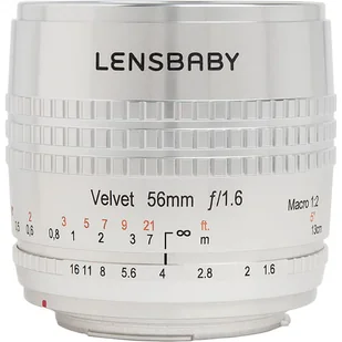 Obiektyw Lensbaby Velvet 56mm f/1.6 do Fuji X srebrny - Obiektywy - miniaturka - grafika 1