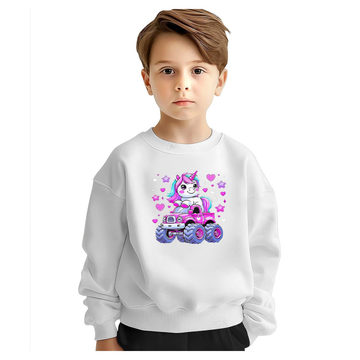 BLUZA DZIECIĘCA JEDNOROŻEC MONSTER TRUCK 104 DLA CHŁOPCA DZIEWCZYNKI