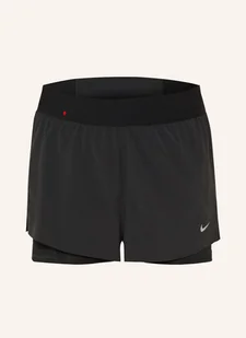 Nike Szorty Do Biegania 2 W 1 Dri-Fit Swift schwarz - Spodenki damskie - miniaturka - grafika 1