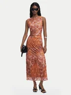 Sukienki - Desigual Sukienka koktajlowa Lua 25WWVK26 Pomarańczowy Slim Fit - miniaturka - grafika 1
