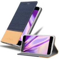 Etui i futerały do telefonów - Cadorabo Etui do Huawei P10 PLUS w kolorze ciemnoniebieskim brązowym Etui na telefon komórkowy z magnetycznym zamknięciem, funkcją podstawki i miejscem na kartę Etui Etui ochronne Etui z klapką w stylu książki - miniaturka - grafika 1