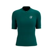 Koszulki sportowe damskie - COMPRESSPORT Koszulka do biegania damska TRAIL RACING POSTURAL SS TOP storm/sugar - miniaturka - grafika 1