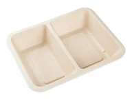 Pojemniki kuchenne - Pojemnik do zgrzewu dwudzielny trzcina cukrowa Nowa Formuła 22x17x5 50szt - miniaturka - grafika 1