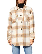 Koszulki i topy damskie - Vila Damska koszulka Vikimmi Check L/S Jacket-Noos, Dancer/czeki: orzech laskowy Tigerseye mewa szary 16-3803 Tcx, S - miniaturka - grafika 1