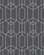 Tapety - Superfresco Easy Szara tapeta winylowa na flizelinie w srebrny wzór geometryczny 103951_opcje - miniaturka - grafika 1
