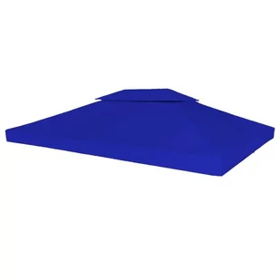 vidaXL Zadaszenie altany, 2-poziomowe, 310 g/m, 4 x 3 m, niebieskie - Pawilony ogrodowe - miniaturka - grafika 7