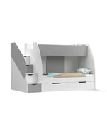 Łóżka dla dzieci i młodzieży - Łóżko piętrowe Marcinek, dziecięce, z szufladami, ze schodkami - miniaturka - grafika 1