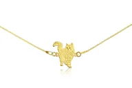 Bransoletki - Bransoletka z kotem norweskim złotym na łańcuszku - miniaturka - grafika 1