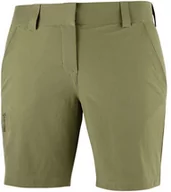 Spodnie sportowe damskie - Salomon Spodenki Wayfarer Shorts W Martini Olive C15393 - miniaturka - grafika 1