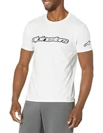 Akcesoria motocyklowe - Alpinestars Męska koszulka z napisem Wordmark biały/czarny L - miniaturka - grafika 1