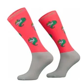 Skarpetki jeździeckie - Comodo Podkolanówki jeździeckie UNICORN - pomarańczowy neonowy - miniaturka - grafika 1