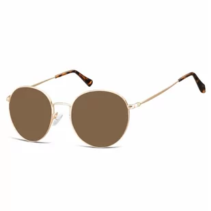 Okulary Lenonki Przeciwsłoneczne SUNOPTIC SB-915B złoto-brązowe - Okulary przeciwsłoneczne - miniaturka - grafika 1