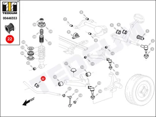Poduszka stabilizatora TEDGUM 00446553 MB573783 00446553 - Układ zawieszenia - akcesoria - miniaturka - grafika 1