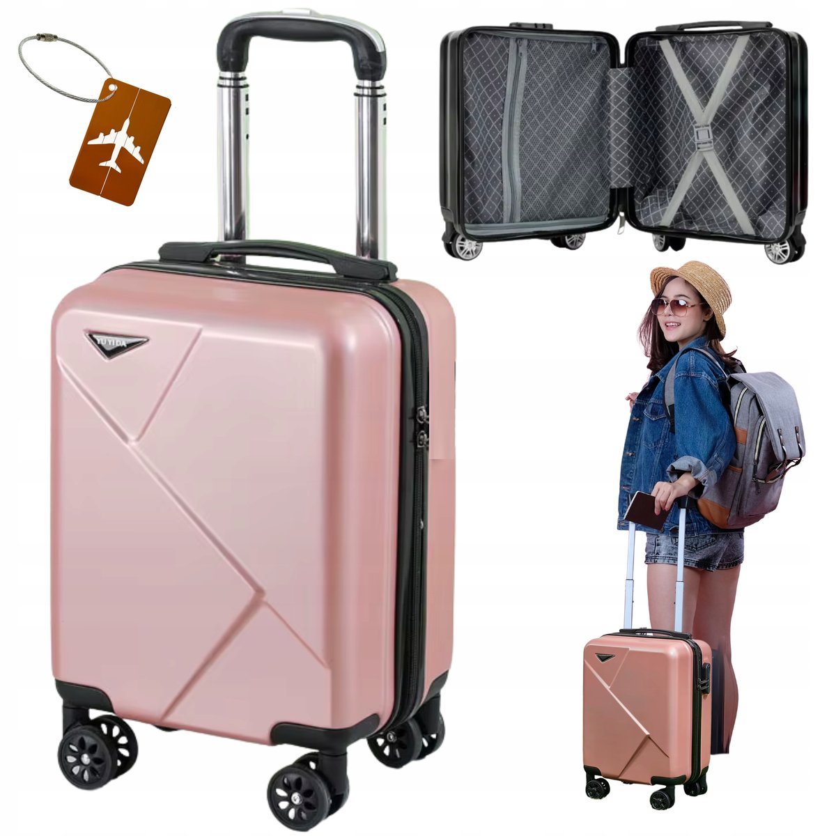 WALIZKA KABINOWA BAGAŻ PODRĘCZNY 40x30x20 LOT WIZZAIR KOŁA 360 ZAWIESZKA