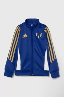 Bluzy dla chłopców - adidas Performance bluza dziecięca MESSI JKT Y kolor niebieski z aplikacją - grafika 1