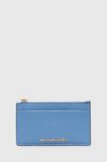 Portfele - MICHAEL Michael Kors portfel skórzany damski kolor niebieski - miniaturka - grafika 1