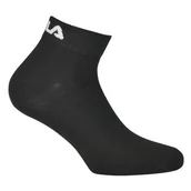Skarpetki damskie - Fila, Skarpety sportowe, Quarter plain socks, 3-pack, F9300, czarne, rozmiar 35/38 - miniaturka - grafika 1
