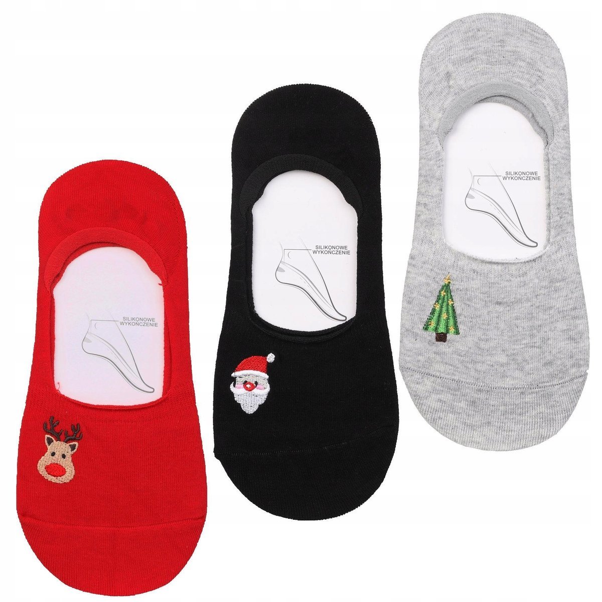 3 Pary Świąteczne STOPKI DAMSKIE MORAJ Prezent Na Święta r. 35-38