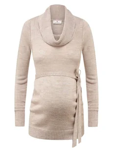 Damski sweter ciążowy z golfem beżowy Bellybutton Maternity, r.L - Swetry damskie - miniaturka - grafika 1
