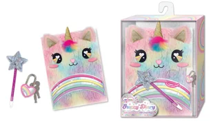 *HOT FOCUS Pamiętnik z futrzanym długopisem jednor - Pamiętniki, dzienniki, listy - miniaturka - grafika 2