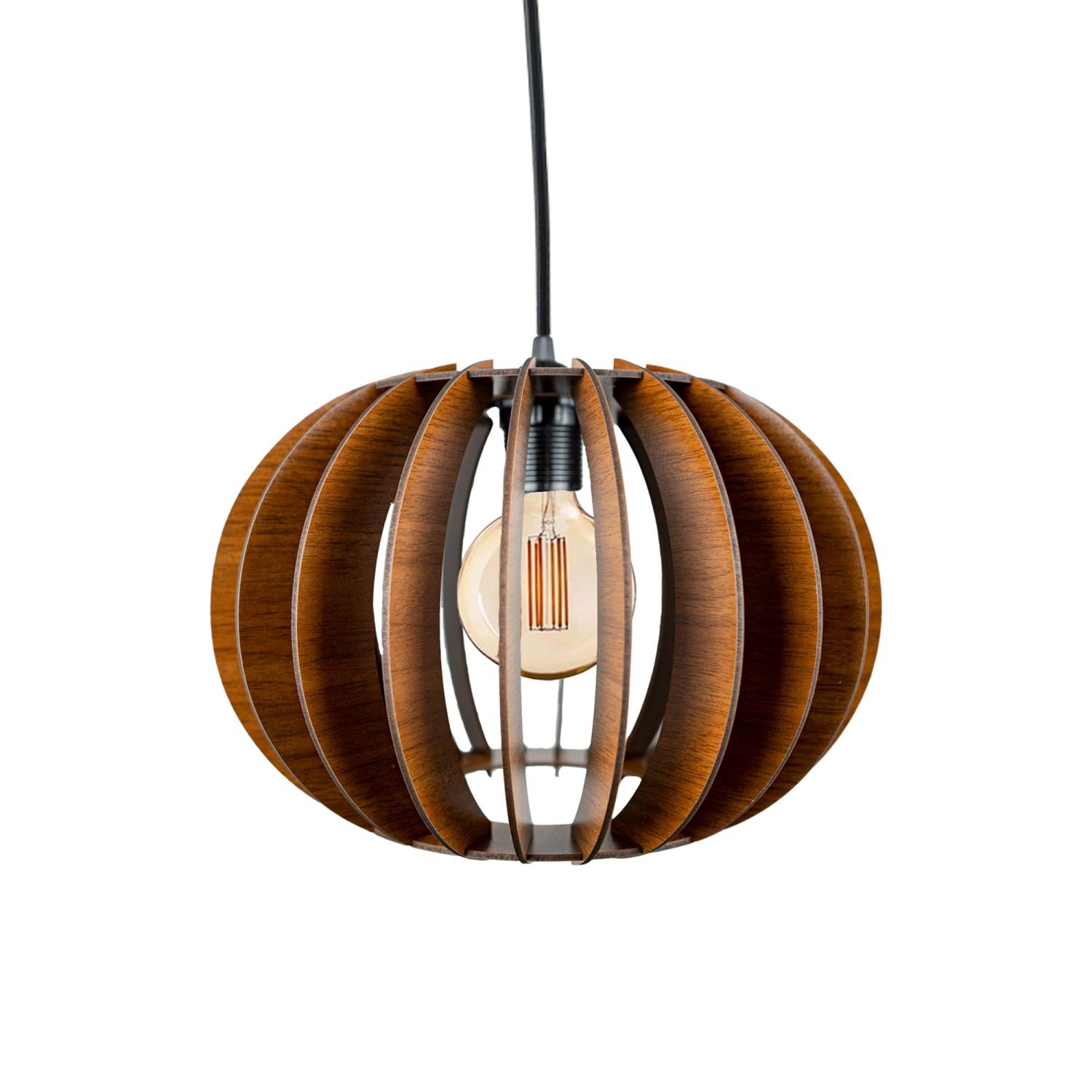 Luxel Avize Sphere AV10 lampa wisząca lampa sufitowa E27 lampa wewnętrzna lampa sufitowa lampa wisząca orzech włoski
