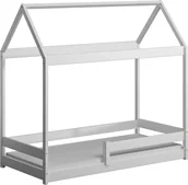 Łóżka dla dzieci i młodzieży - Elior Białe łóżko dziecięce z barierkami - Rara 200x90 cm - miniaturka - grafika 1