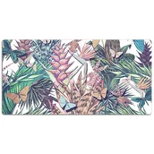 Podkładki na biurko - Ochronna mata na biurko Kwiaty i motyle 120x60 cm, Dywanomat - miniaturka - grafika 1