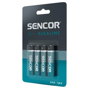Bateria alkaliczna, AAA (LR03), AAA, 1.5V, Sencor, Folia, 4-pack - Baterie i akcesoria - miniaturka - grafika 7