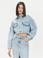 Kurtki damskie - United Colors Of Benetton Kurtka jeansowa 26JTDN05M Niebieski Regular Fit - miniaturka - grafika 1