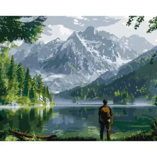 Ideyka Malowanie po numerach - Krajobraz górski 40x50cm - Malowanie po numerach - miniaturka - grafika 1