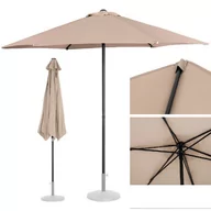 Parasole ogrodowe - Uniprodo Parasol ogrodowy - kremowy - sześciokątny - Ø270 cm UNI_UMBRELLA_MR270CR_N - 3 LATA GWARANCJI/DARMOWA WYSYŁKA - miniaturka - grafika 1