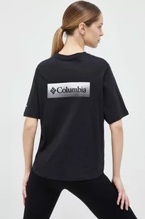 Columbia t-shirt damski kolor czarny - Koszulki sportowe damskie - miniaturka - grafika 1