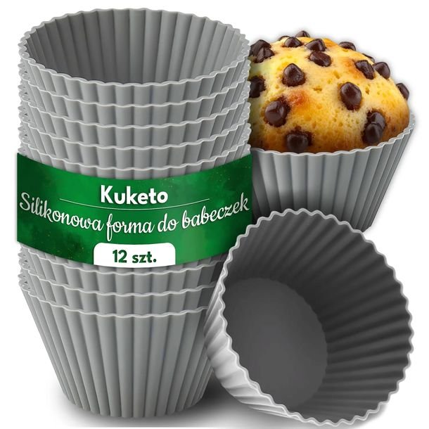 Papilotki Do Muffinek Foremki Silikonowe Na Babeczki Kubeczki Zestaw 12 Szt